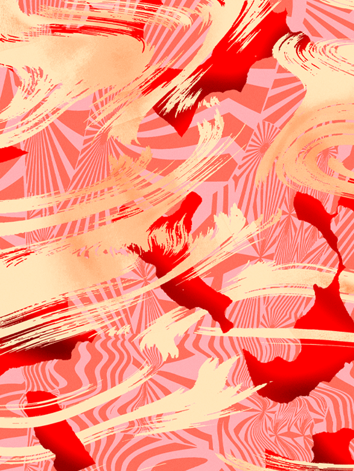 Strawberries and Cream flavour pattern